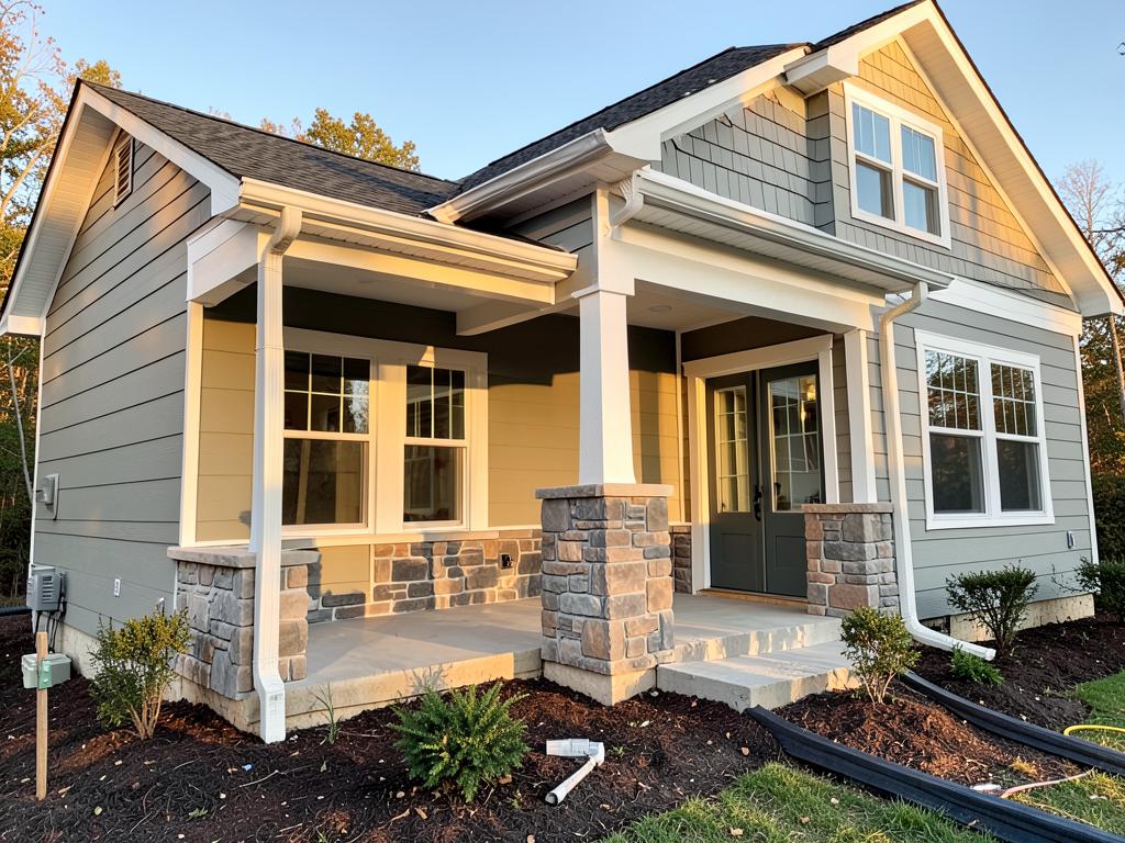 Residential windows and exterior trim on an Idaho home